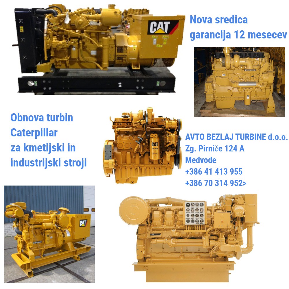 Obnova turbo polnilnikov CATERPILLAR za kmetijski in industrijski stroji